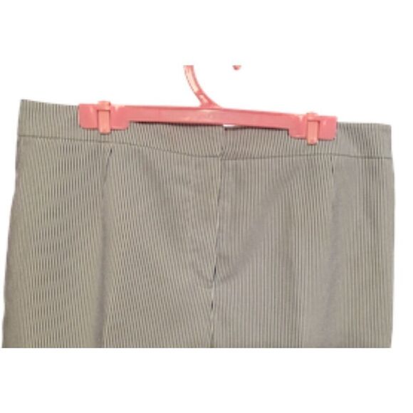 Seersucker Pants by Kasper Lined Set-In Waist Sz. 8 Blue/White Preppy Classic - Picture 2 of 10